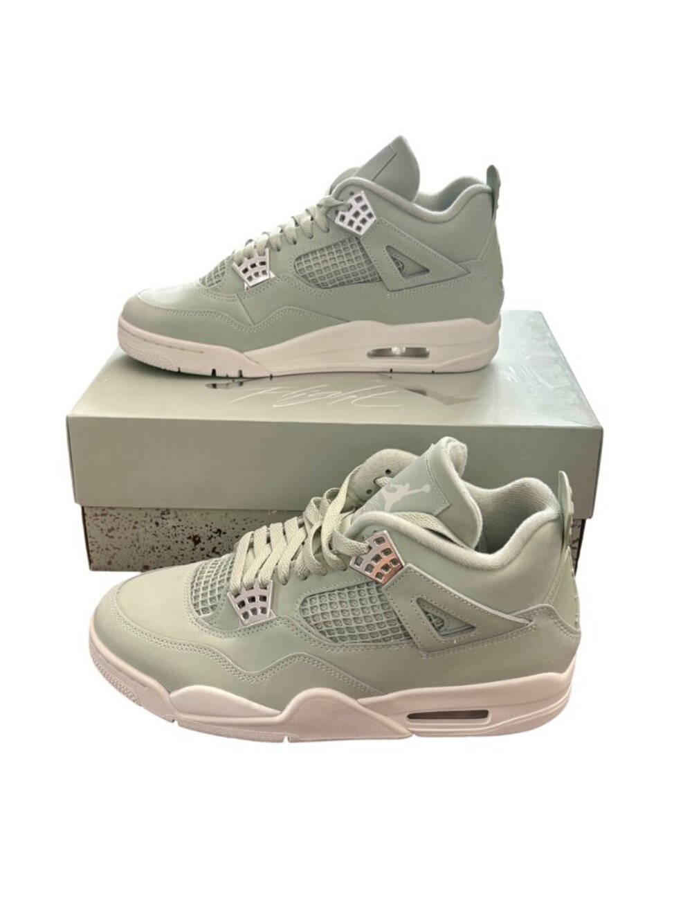 Womens Air Jordan 4 Retro Abundance Seafoam/Sail Womens 10 Mens 8.5 (HV0823-003)